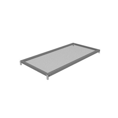 Tennsco Z-Line Additional Perf. Steel Shelf W/ Clips, 48"Wx24"Dx1 5/16"H, Gry ZMPS-4824-MGY